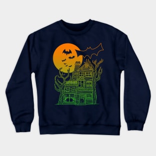 Haunted House Neon Gradient Crewneck Sweatshirt